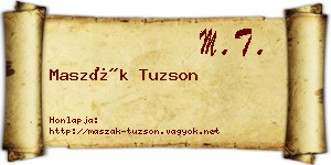 Maszák Tuzson névjegykártya